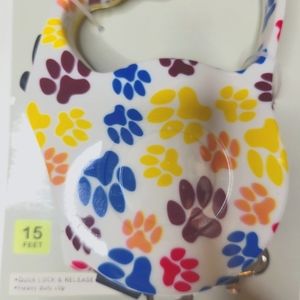 Paw Prints Retractable Leash 14 Feet